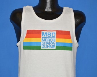 80s MSD Merck Sharp & Dohme Tank Top t-shirt Medium
