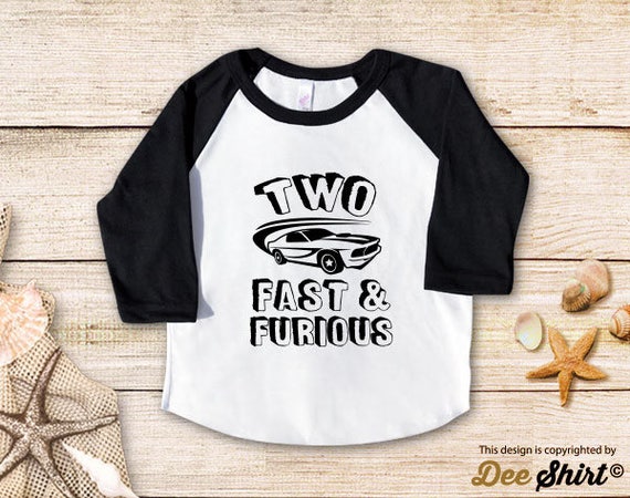 Second Birthday Shirt 2nd Birthday T-Shirt Two Fast Furious