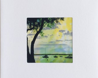 Greeting Card/Yachts Photo Art Card