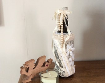 Preloved, upcycled, altered bottle