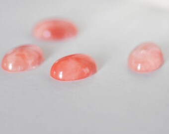 Watermelon Stone 14mm glass oval dome cabochon