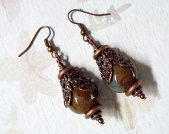 Brown and Copper Earrings (2356)