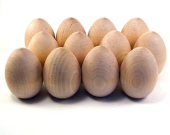 Dozen Wood Easter Eggs, Large - Decorate it Yourself