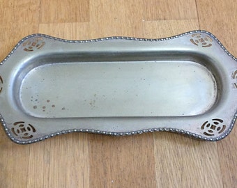 Silver plated desk tray/dish