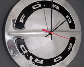 Ford Hubcap Clock - 1964 1965 1966 Falcon, Fairlane, Pickup Truck Hub Cap