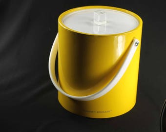 Vintage Yellow Ice Bucket Morgan Designs Bucket Brigade