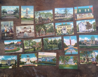 20 linen virginia postcards 1940s