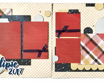 Eclipse 2017 2 Page Scrapbook Page Kit
