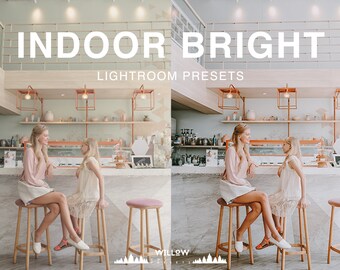 Indoor Bright Tones Lightroom Presets for Portrait, Wedding, Product, Outdoor, Studio, Newborn Filter dreamy Photo Editing Results