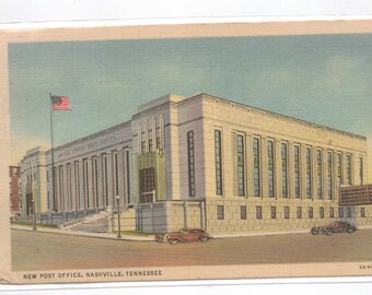 Tennessee, Postcard, "New Post Office, Nashville, Tennessee," 1940s, #507-2.