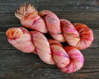 THRIFT STORE CORDS - Hand Dyed Yarn Sock Fingering Singles Superwash Wool