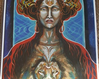 Sekhmet&Lion beeing*30/40cm giclee print on paper