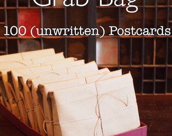 FREE SHIPPING- 100 unused postcards Grab Bag - HUGE lot - Postcrossing starter kit