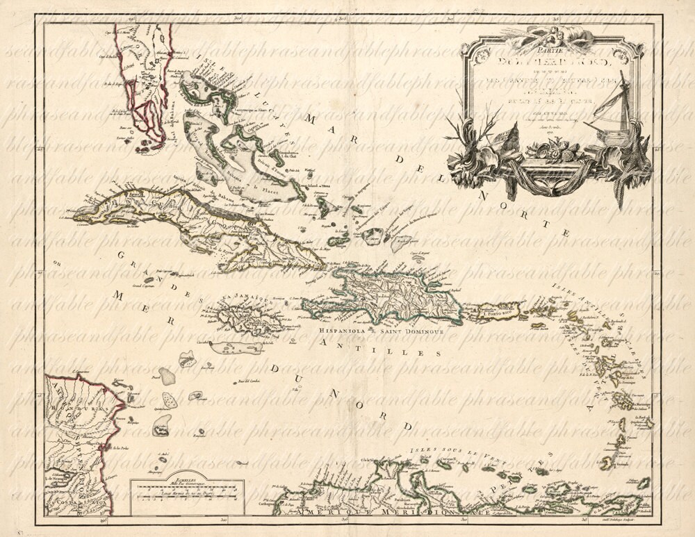 Map Of Antilles From The 1700s 106 Tropical Vacation Map Of Antilles From The 1700s 106 Tropical Vacation