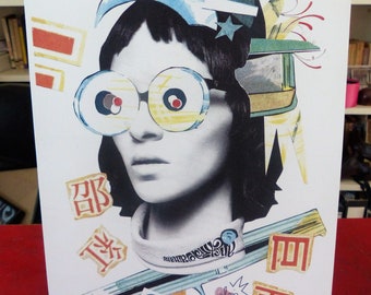 Poster print, mechanical derived from one of my collage, Collage art "Zelda" by Phosi