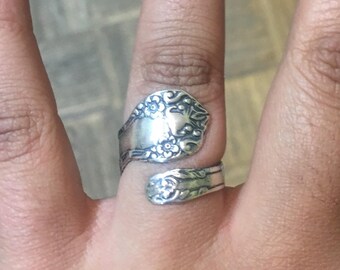 Sterling Silver Spoon Ring adjustable