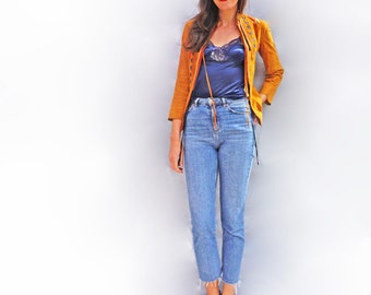 Embroidered Leather Jacket, Vintage Leather Jacket, Brown Suede Jacket, Embroidered Coat, Hippie Jacket, Real Leather Jacket Western Jacket