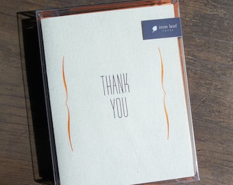 Thank You Letterpress Greeting Cards Set of 6