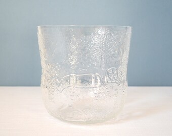 Vintage Fauna Glass Bowl by Oiva Toikka for Nuutajarvi of Finland