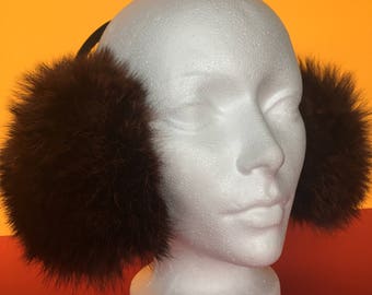 Real Fur Earmuffs | Headphones | Soft Ear Warmer | Warm accessories |