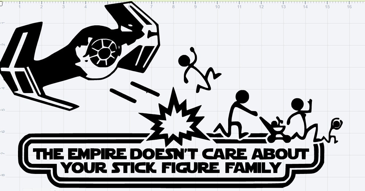 Empire Doesn't Care About Your Stick Figure Family SVG EPS