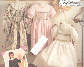 Simplicity 7400 Girls Heirloom Dress Pattern Smocking Transfer Oliver Goodin Childs Sewing Pattern Size 3 4 5 6 7 8 Breast 22 - 27 UNCUT