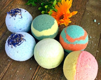 Bath bomb Set of 6, Bath bomb Gift Set, Bath bombs,Bath Bomb Set, Women's Gift Bath Bomb Favor, Bath Fizzy, Bath Fizzies, Bath Fizzy