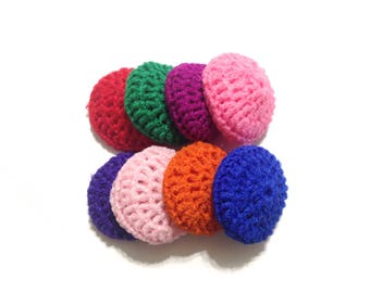 Assorted Crocheted Nylon Netting Dish Scrubbies-Mystery Lot Of Eight
