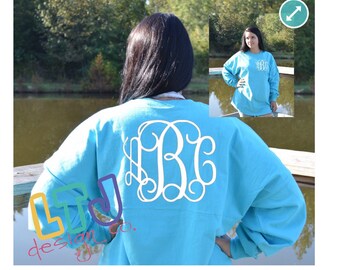 Personalized Pennant Billboard Crew Jersey ~ Custom Jersey ~ Monogrammed Spirit Shirt ~ Oversized Shirt ~ Team Shirt ~ Gifts for Her