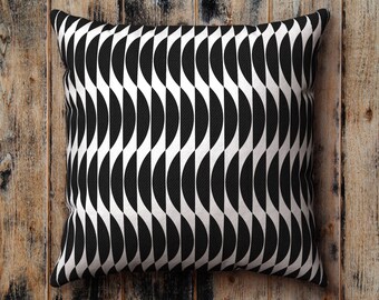 Black and White Pillow Case, Geometric Abstract Pattern Cushion Cover, Pillow Sham