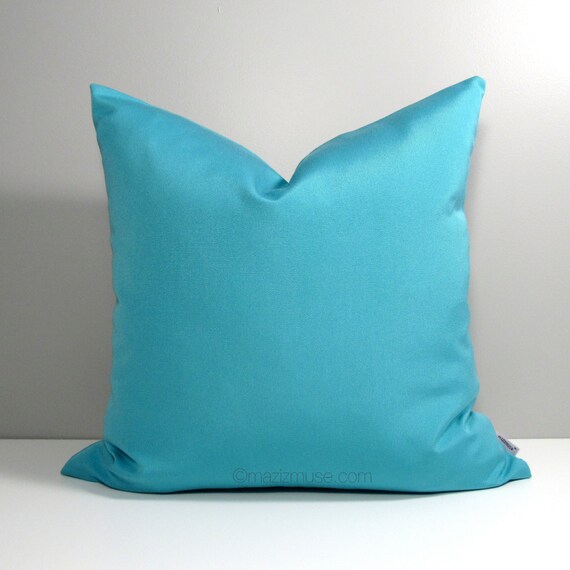 Modern Turquoise Blue Outdoor Pillow Cover Decorative Pillow