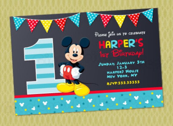 mickey mouse 1st birthday invitations mickey invitations create mickey mouse invitations online