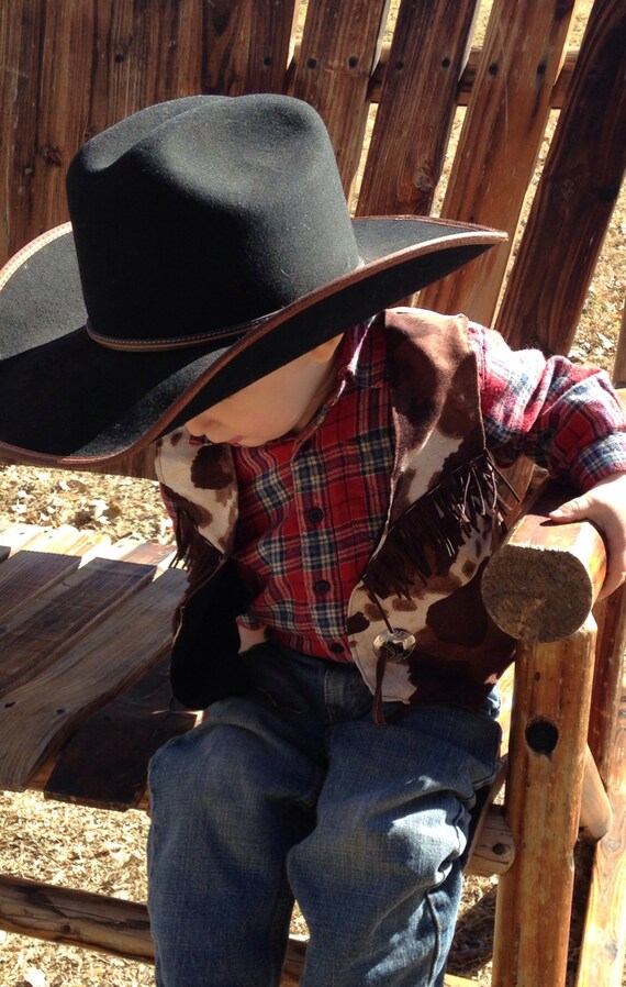 infant baby toddler western vest/ cowboy cowgirl vest