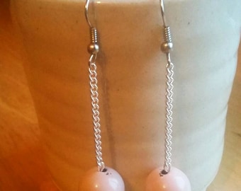 Pale Pink Dangle Earrings