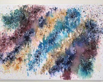 Black Friday | Cyber Monday | A4 Hand Painted Watercolour Abstract Canvas | Painting | Wall Art | Housewarming | One Of A Kind | Charity