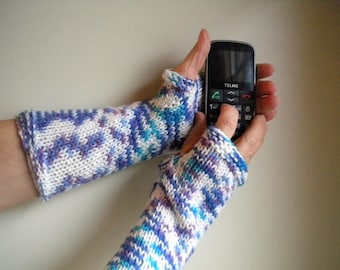 Fingerless gloves, warmers, knitted