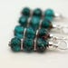Green Czech Picasso Firepolished Bead Earring Dangle Charm Drop Set
