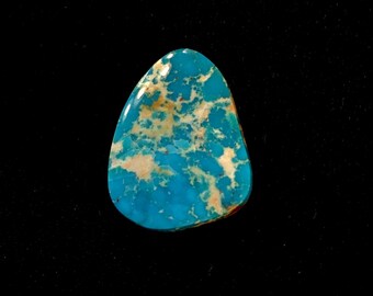 Battle Mountain Blue Gem Turquoise Rare Natural Webbed High Grade Cabochon 13.4 CTS