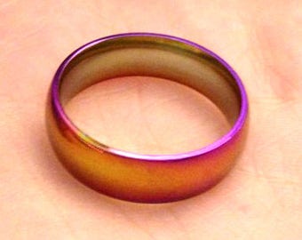 Rainbow Tungsten Men's Wedding Ring - Made to Order - Each one is Completely Unique