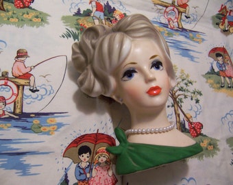 very lovely napcoware head vase planter