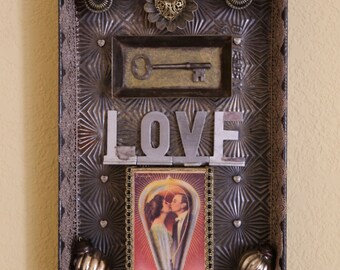 The LoveLight Tin - Found object Assemblage