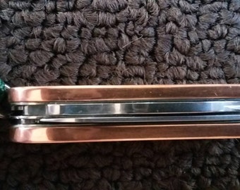 CUSTOM MADE Copper Handle Swiss Army Victorinox RAMBLER Pocket knife Keychain knife with Lanyard