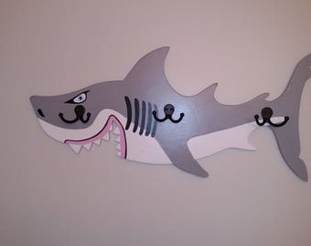 Shark towel rack