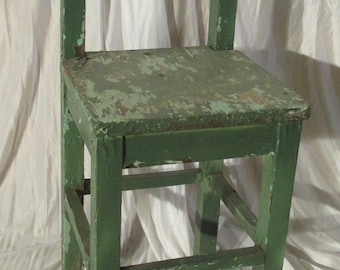 Antique Primitive Weathered Child's Chair