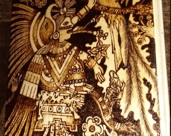 Xochiquetzal wood burning