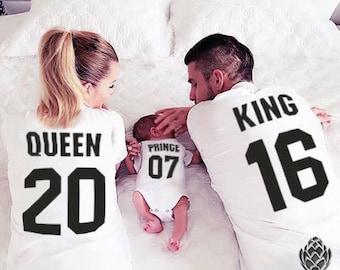 King Queen Prince Princess 01 Father Mother Son Matching shirts , King and Queen shirts, MATCHING FAMILY