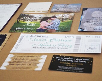 Custom Wedding Invitations or Save the Dates