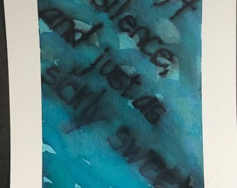 Soft as Silence Ink Painting