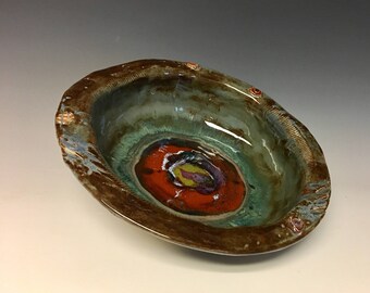 Rustic Round 12x3.5 inch Serving Bowl