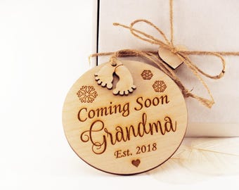 Ornamento del embarazo, embarazo revelar a abuelos, anuncio de embarazo de Navidad, regalo de embarazo la Navidad, ornamento de embarazo vacaciones